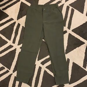 High Rise Drapey Jogger Pants in Olive Green XS